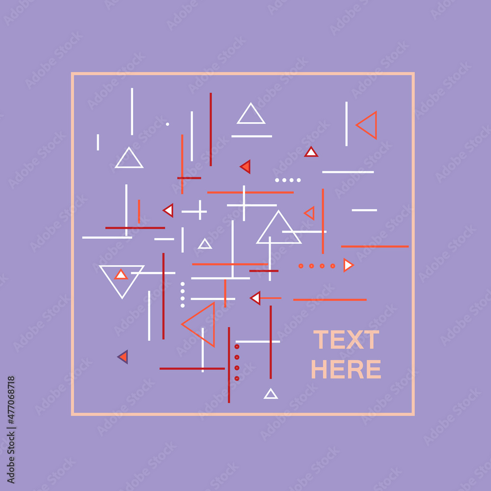 Aufkleber Abstract background with dynamic lines and triangles. Vector simple style design. Minimal backdrop illustration