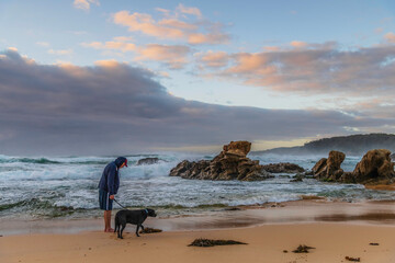 Rocks and waves - sunrise seascape at Bermagui