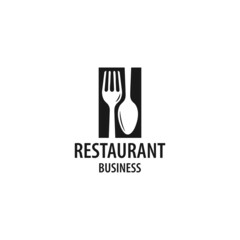 Fototapeta na wymiar fork and spoon restaurant logo