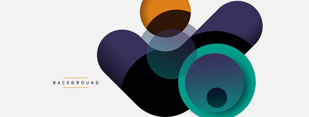 Circle and round shapes abstract background. Vector illustration for wallpaper banner background or landing page
