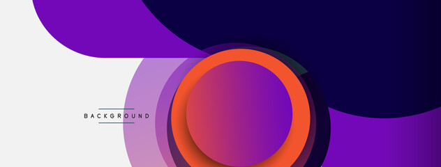 Circle and round shapes abstract background. Vector illustration for wallpaper banner background or landing page