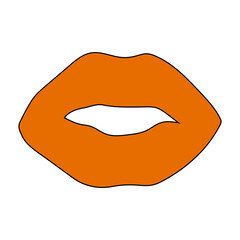 Vector illustration of a sexy woman`s lips.