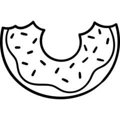 Foto auf Leinwand Doodle donut © anchalee