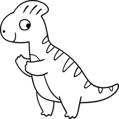 Doodle baby dinosaur cartoon