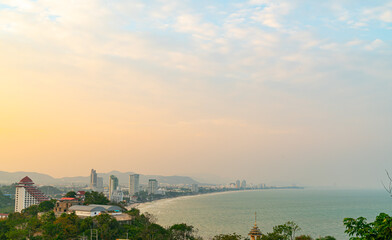 Hua Hin city scape skyline in Thailand