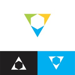 triangle logo vector design simple