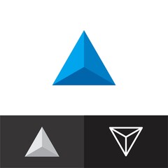 triangle logo vector design simple