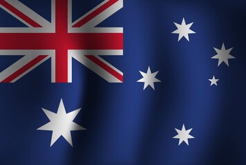 Australia Flag Background Waving 3D. National Independence Day Banner Wallpaper