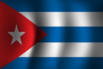 Cuba Flag Background Waving 3D. National Independence Day Banner Wallpaper