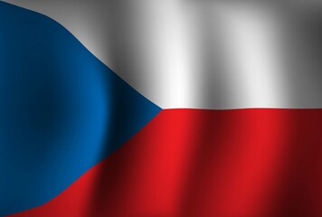 Czechia Flag Background Waving 3D. National Independence Day Banner Wallpaper