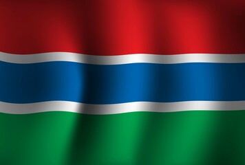 Gambia Flag Background Waving 3D. National Independence Day Banner Wallpaper