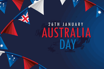 26th january australia day greeting - obrazy, fototapety, plakaty