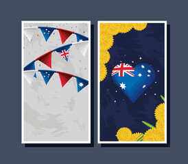 Obraz na płótnie Canvas australia day vertical banners