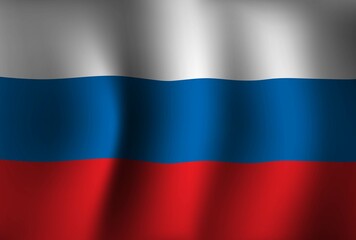 Russia Flag Background Waving 3D. National Independence Day Banner Wallpaper