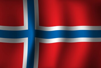 Norway Flag Background Waving 3D. National Independence Day Banner Wallpaper