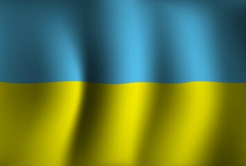 Ukraine Flag Background Waving 3D. National Independence Day Banner Wallpaper