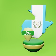 3d rendering of halal locations and tours in Guatemala for Eid Al Adha and Eid