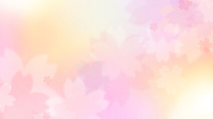Pastel color background material using cherry blossoms
