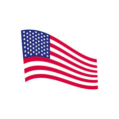 USA flag icon design template vector isolated illustration