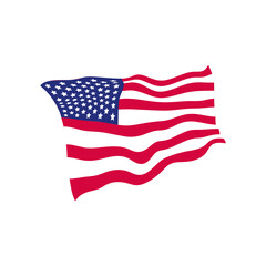Fototapeta premium USA flag icon design template vector isolated illustration
