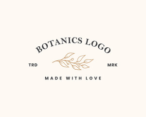 feminine botanical logo template