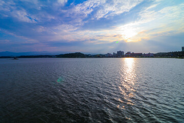 sunset over the river _ 경포대