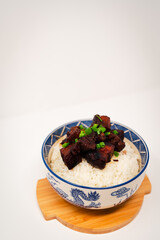 Process of Cooking Chinese Roast Pork Over Rice