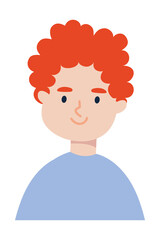 redhead boy smiling