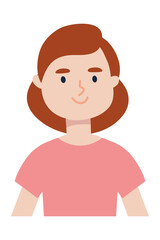 cartoon woman smiling