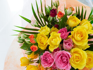 美しい薔薇の花束