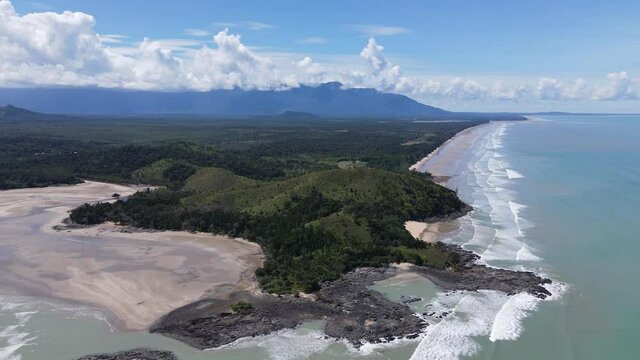 The Pugu, Gondol, Siar and Pandan Beaches of Lundu area at the most southern part of Sarawak and Borneo Island