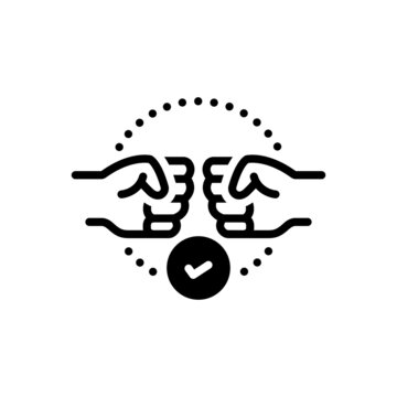 Black solid icon for commit