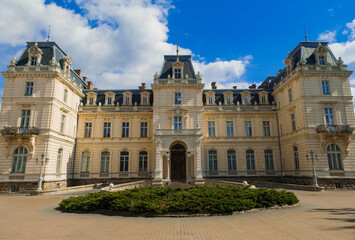 Fototapeta na wymiar Austrian Hungary Empire medieval palace architecture object exterior facade view symmetry photo