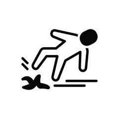 Black solid icon for slip