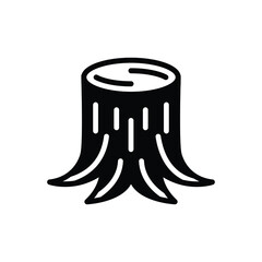 Black solid icon for logging