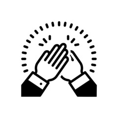 Black solid icon for highly