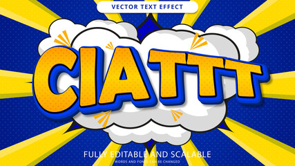 Obraz premium ciatt text effect editable eps file
