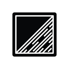 Black solid icon for metallic