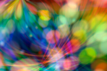 Abstract multicolored blurred bright background with bokeh.