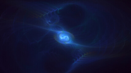 3D rendering abstract multicolor fractal light background