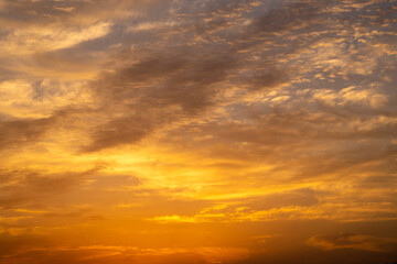Naklejka na ściany i meble dramatic clouds of the morning sunrise and the sky
