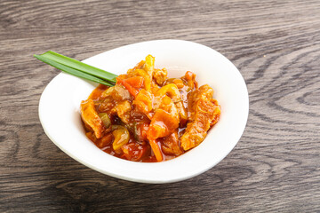 Meat goulash with vegetables