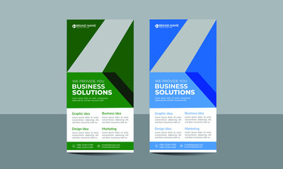 Creative and Modern Business Roll Up Banner Design With Vector layout Template