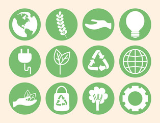 eco friendly icon collection