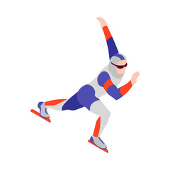 Speed Skating Isometric Composition