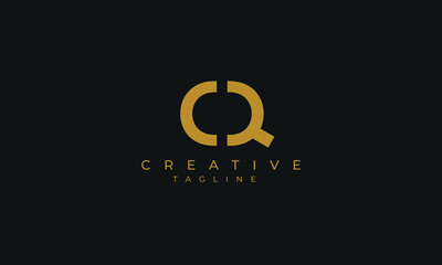 CQ is creative logo with two color and classic design.
