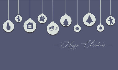 CHRISTMAS BACKGROUND, bright christmas card w/ tree ball decoration