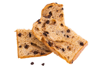Panettone with chocolate isolated
