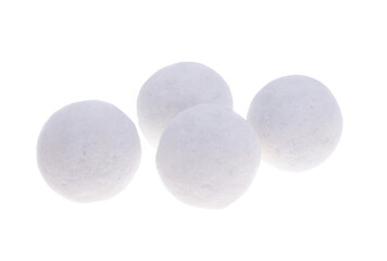 white chocolate balls isolated