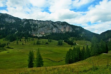 Austrian Alps - view from the path near Standseilbahn Wurzeralm station in the Totes Gebirge